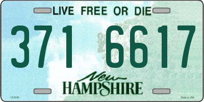 NH license plate 3716617