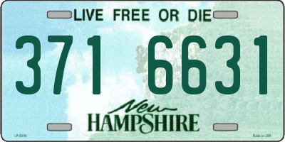 NH license plate 3716631