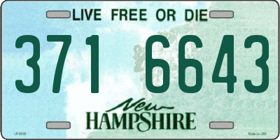 NH license plate 3716643