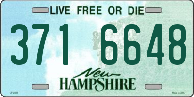 NH license plate 3716648