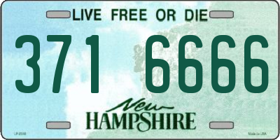 NH license plate 3716666