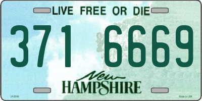 NH license plate 3716669