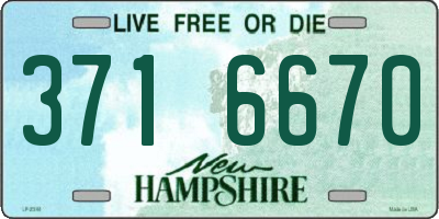 NH license plate 3716670