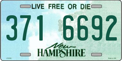 NH license plate 3716692