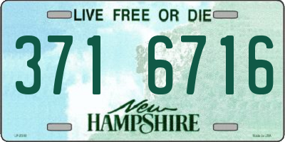 NH license plate 3716716