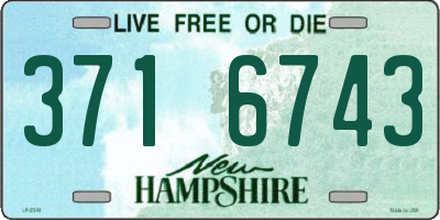 NH license plate 3716743