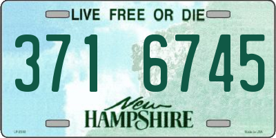 NH license plate 3716745