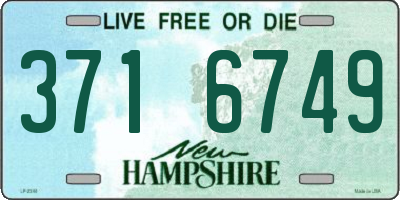NH license plate 3716749