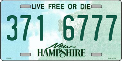 NH license plate 3716777