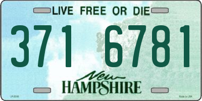 NH license plate 3716781