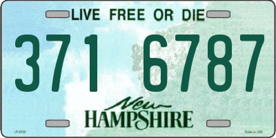 NH license plate 3716787