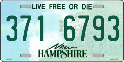 NH license plate 3716793