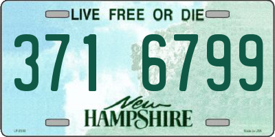 NH license plate 3716799