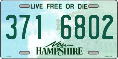 NH license plate 3716802