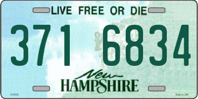 NH license plate 3716834