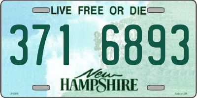 NH license plate 3716893