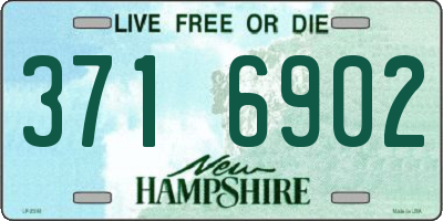 NH license plate 3716902