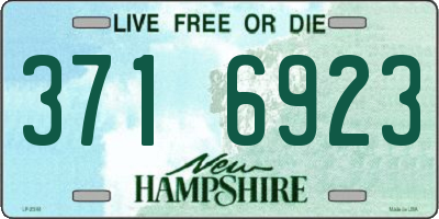 NH license plate 3716923