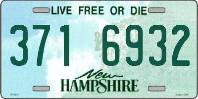 NH license plate 3716932