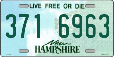 NH license plate 3716963