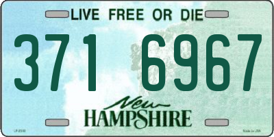 NH license plate 3716967