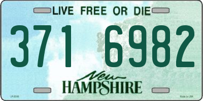 NH license plate 3716982