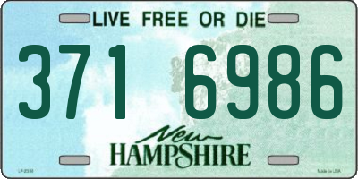 NH license plate 3716986