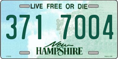 NH license plate 3717004