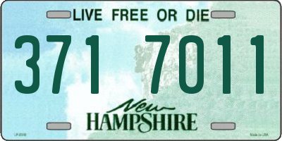 NH license plate 3717011