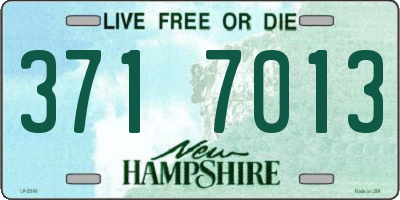 NH license plate 3717013
