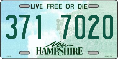 NH license plate 3717020