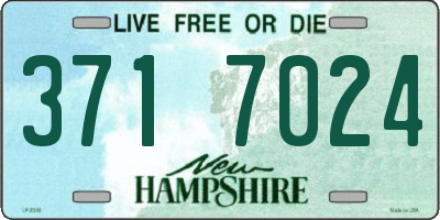NH license plate 3717024