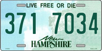 NH license plate 3717034