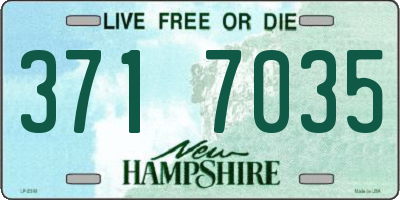 NH license plate 3717035