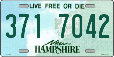 NH license plate 3717042