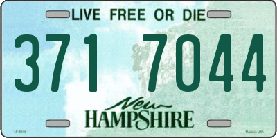 NH license plate 3717044