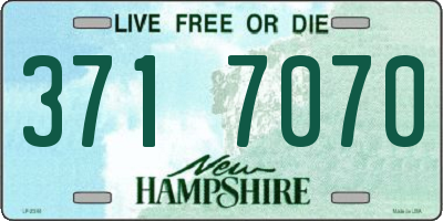 NH license plate 3717070