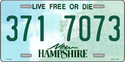 NH license plate 3717073