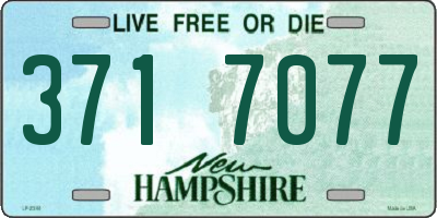 NH license plate 3717077