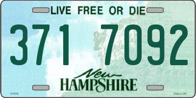 NH license plate 3717092