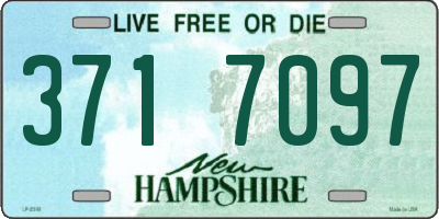 NH license plate 3717097