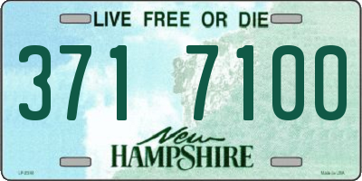 NH license plate 3717100