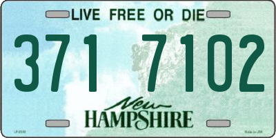 NH license plate 3717102