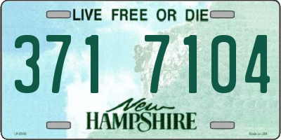 NH license plate 3717104