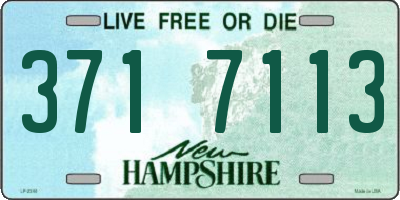 NH license plate 3717113