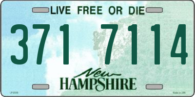 NH license plate 3717114