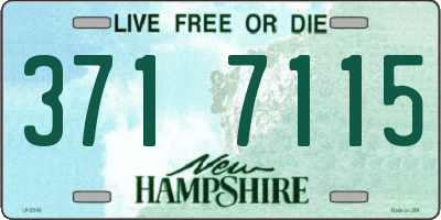 NH license plate 3717115