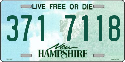NH license plate 3717118