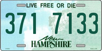 NH license plate 3717133
