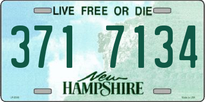 NH license plate 3717134